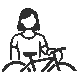Amelie beim Radfahren